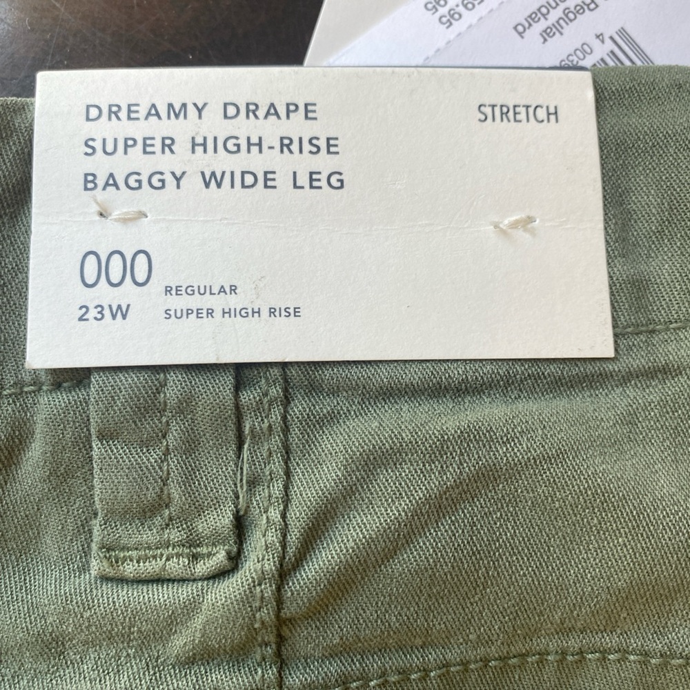 Brandy new with tags olive navy green dreamy drape super high rise baggy wideleg